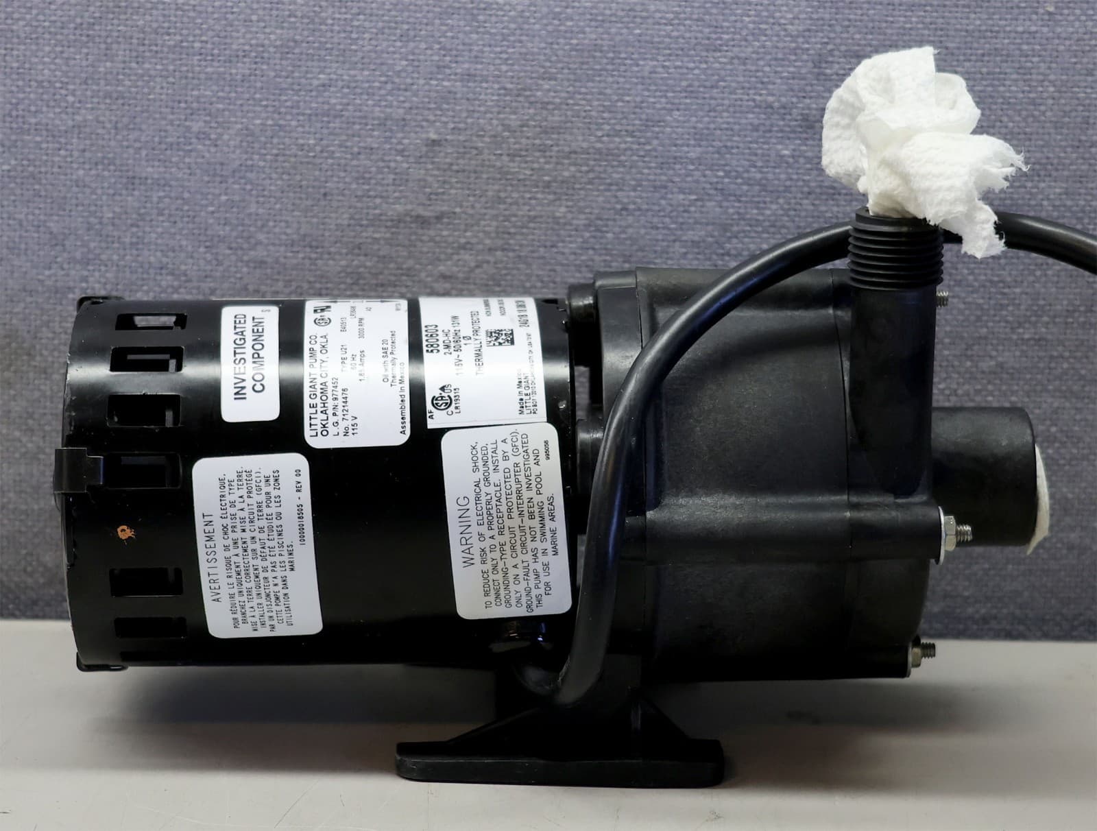 Little Giant Pump Co. 2-MD-HC Magnetic Drive Pump New 580603 3