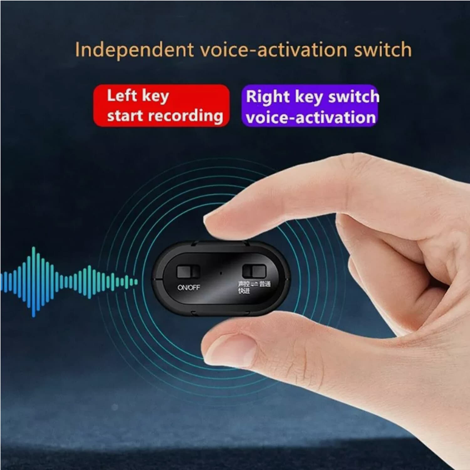 500 Hrs Mini Spy Voice Activated Recorder Digital Audio Magnetic 64GB MP3 Player