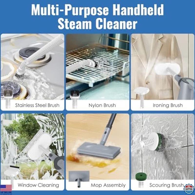 FEPPO 10-in-1 Steam Mop & Handheld Cleaner – Multi-Purpose Steamer for Floors 6