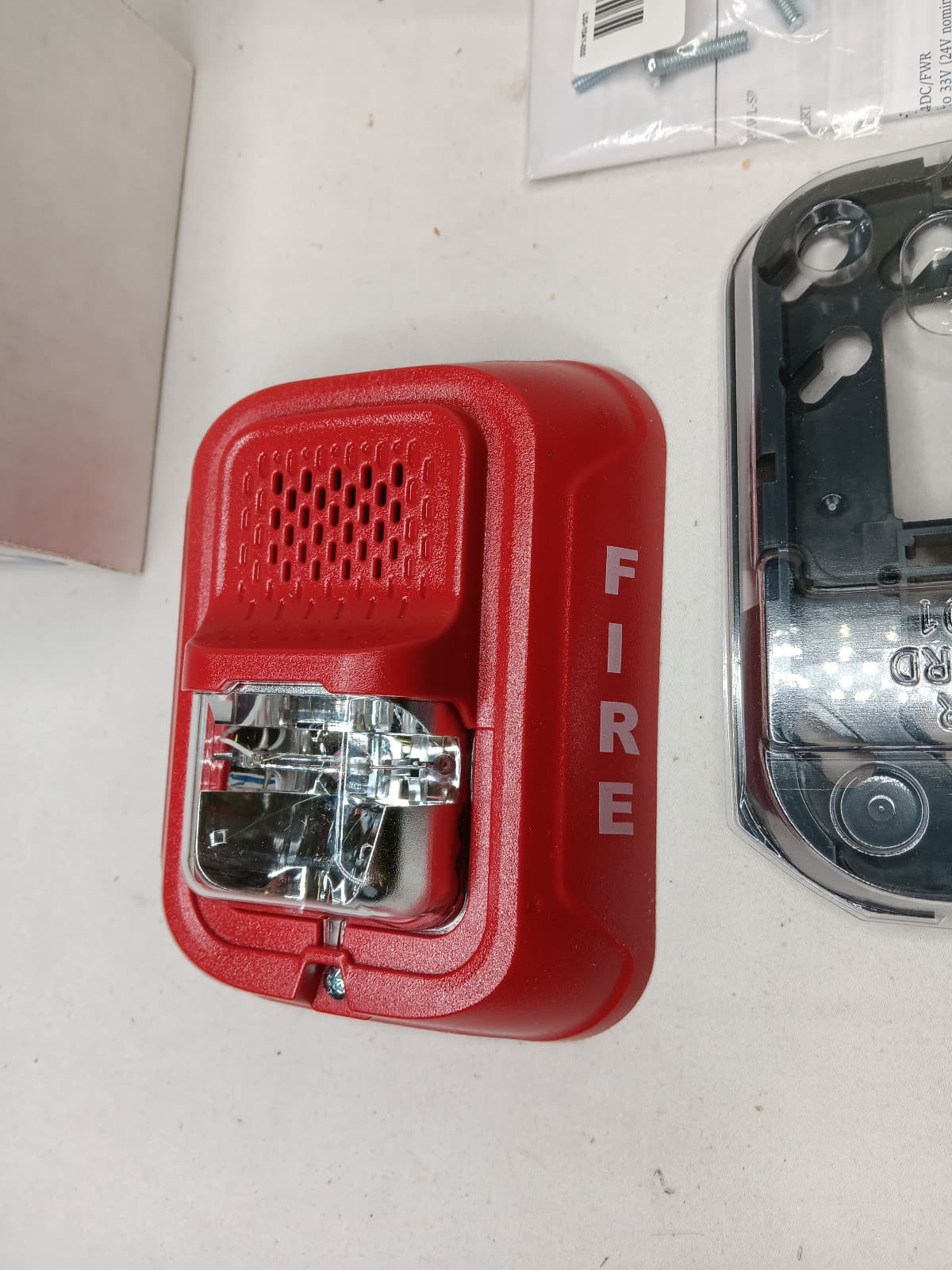 System Sensor P2RL Red Wall Horn Strobe Indoor Clear Lens 6