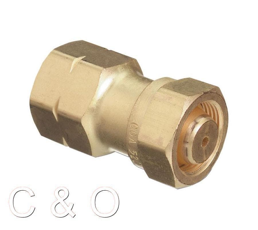 WESTERN # 317 ACETYLENE ADAPTOR CGA-520 TO CGA-510 B TANK to POL REGULATOR