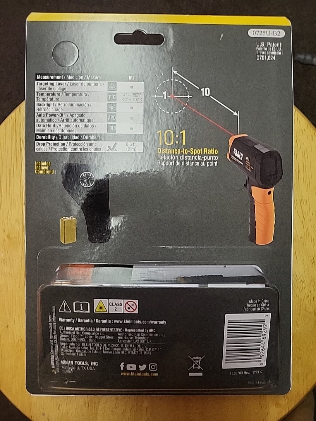 Klein Tools IR1 Infrared Digital Thermometer with Targeting Laser 2