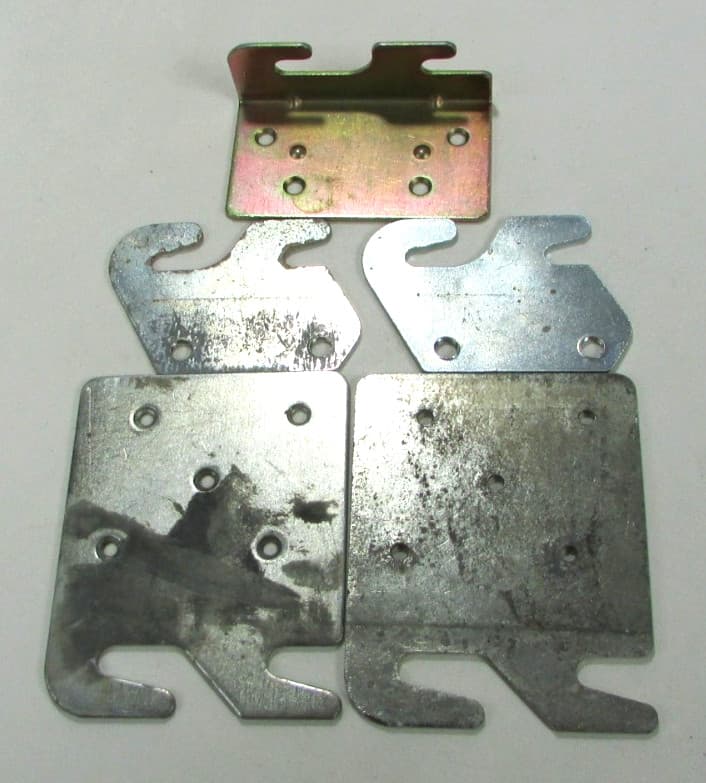 Set of 5 Vtg Bed Rail HOOKS Plates Bed Side Connecting Hardware