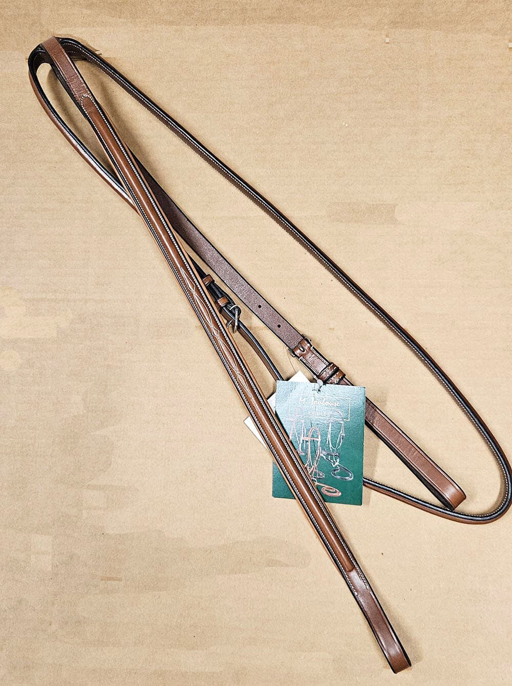 M. Toulouse Fancy Stitched Raised Standing Martingale - Cognac -Horse-CLEARANCE