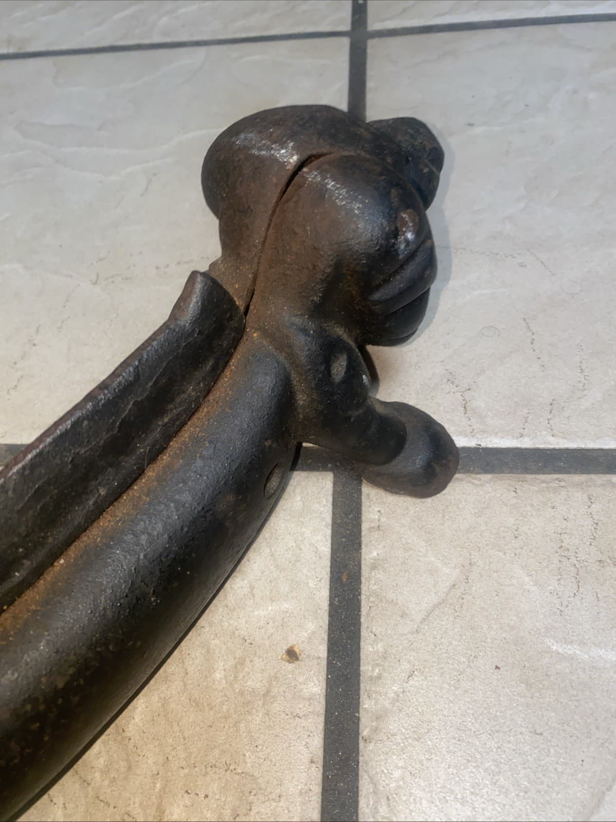 Vintage Cast Iron Dutch Hound Dog Boot Scraper 12 Lbs 5