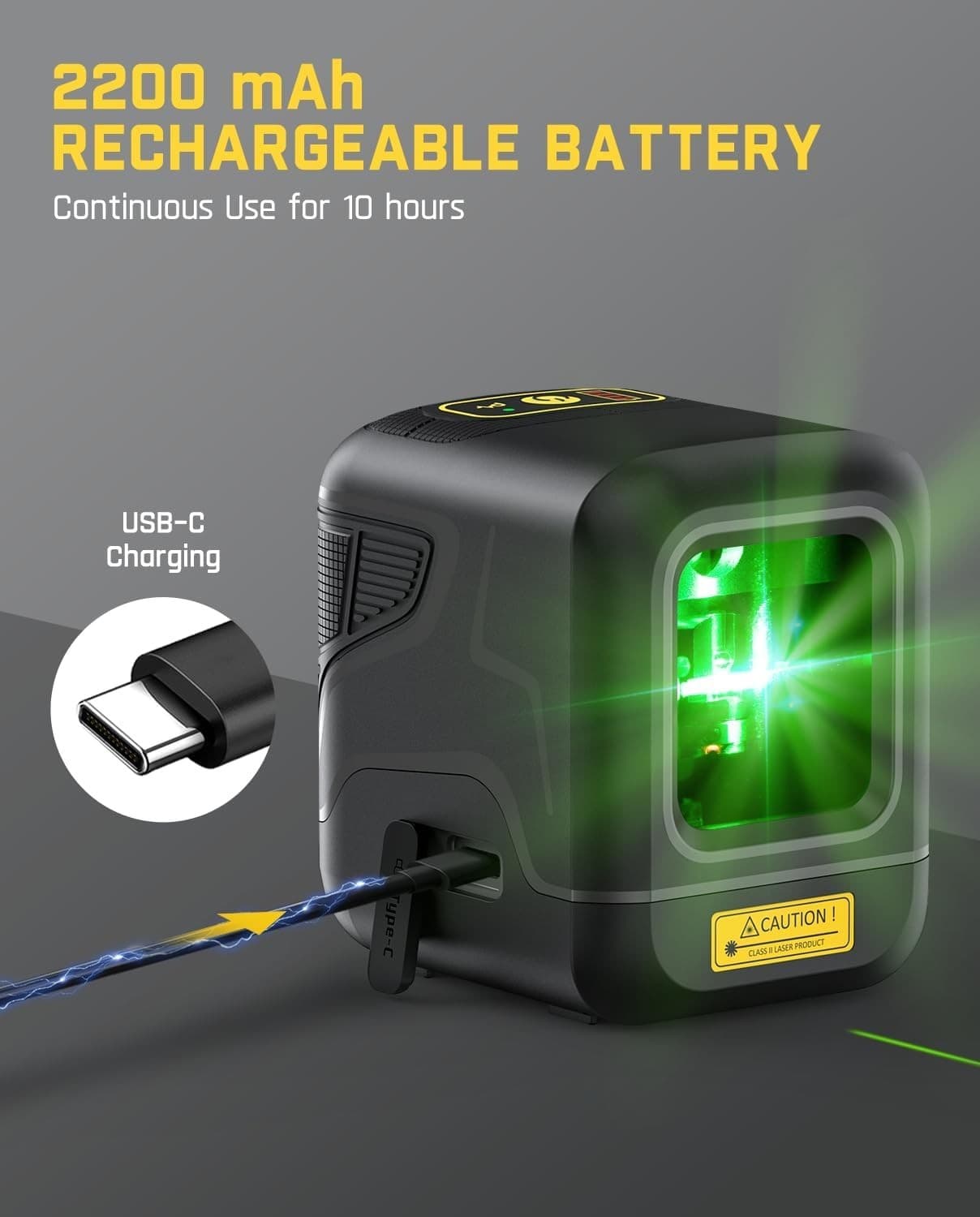 Fanttik D2 Pocket Green Laser Level, 100 ft Self-Leveling Cross Line Laser, Type 4