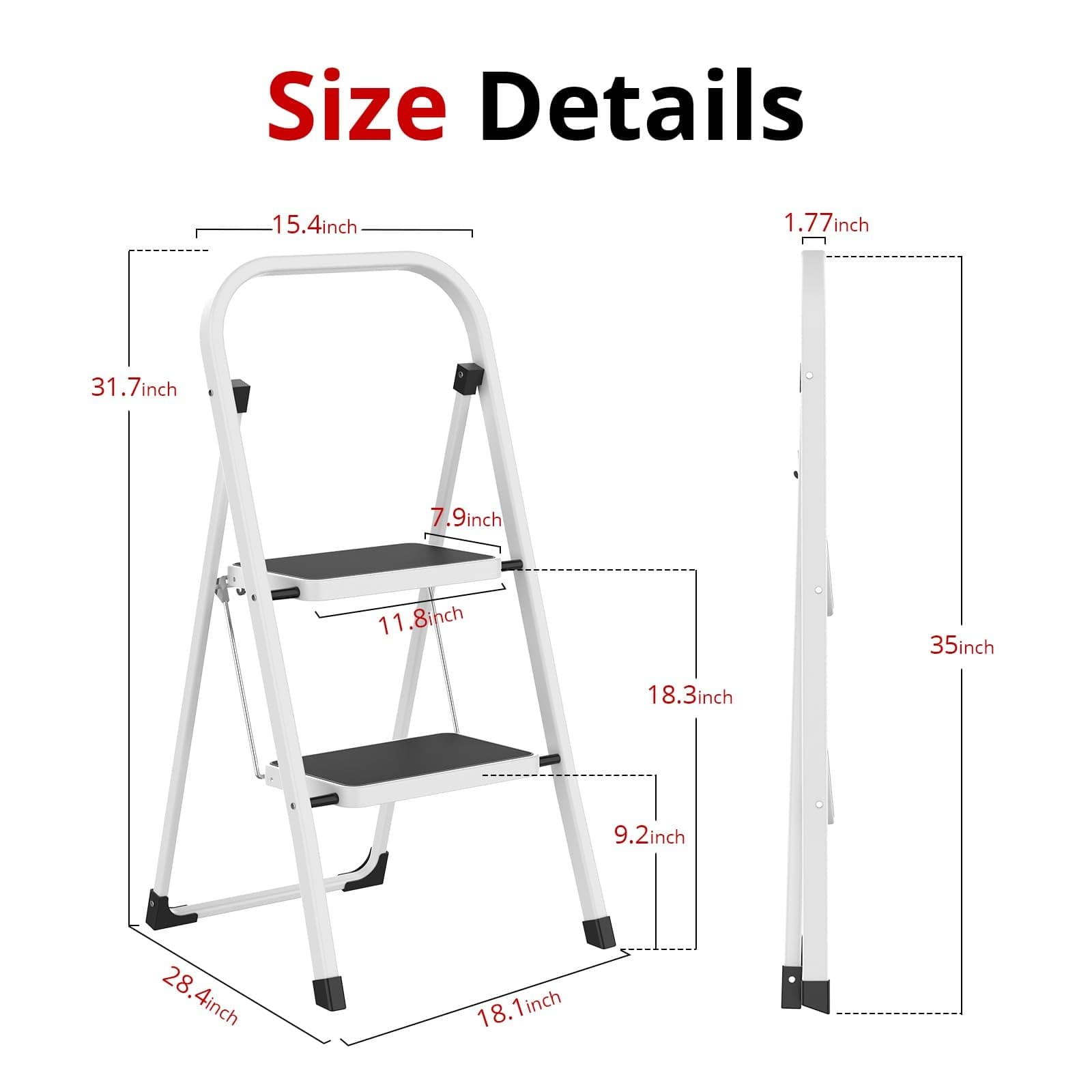 HBTower Step Ladder Folding Step Stool for Adults with Anti-Slip Pedal,330 lb... 6