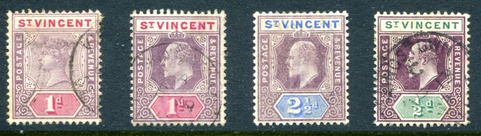 St. Vincent 1898 - 1904 Used and Unused Lot