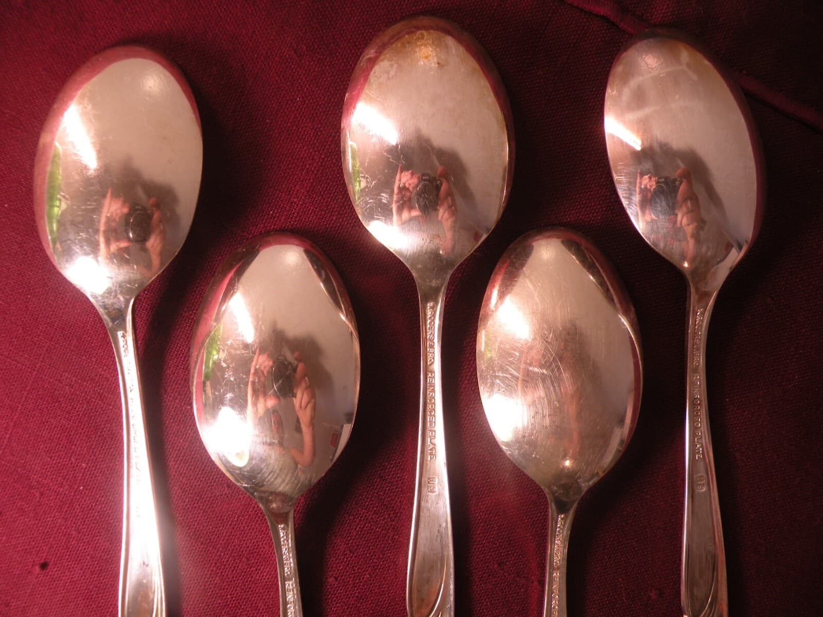 5 Oval Soup Spoons 1957 EXQUISITE Rogers & Bro International Silverplate 7" 5