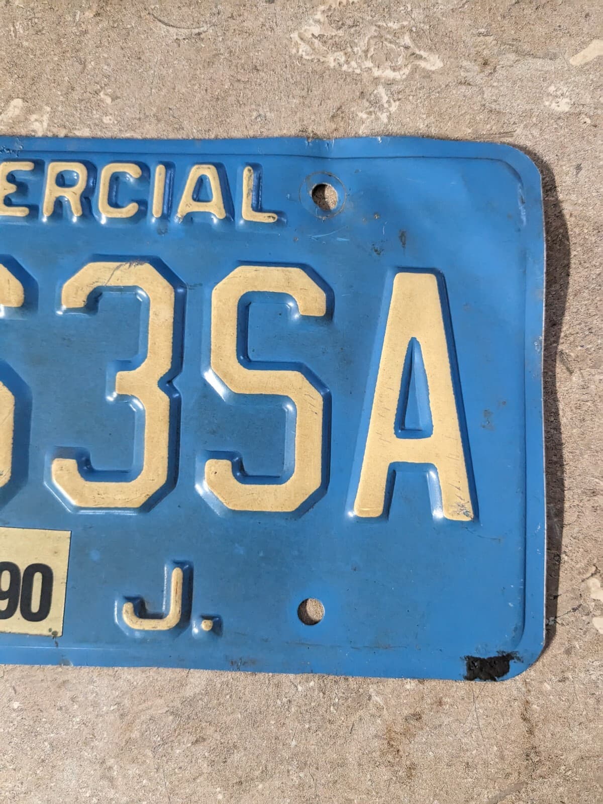 1990 NEW JERSEY COMMERCIAL TRUCK LICENSE PLATE  3