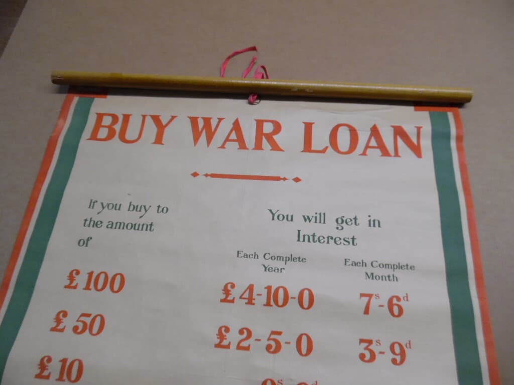 c.1915 BUY WAR LOANS HELP BRAVE TROOPS British WWI Poster Antique Orginal UK  2