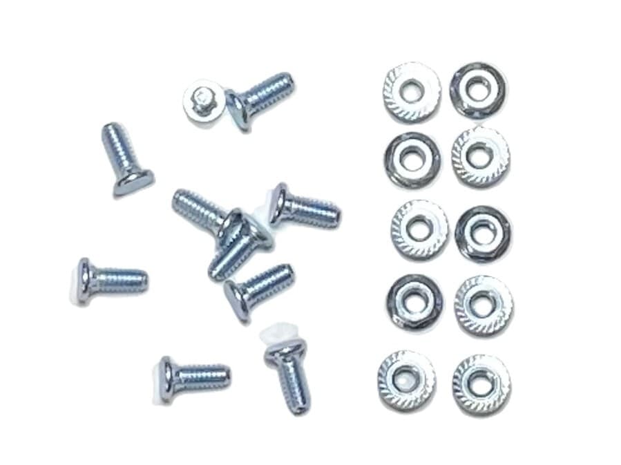 10 -  1/4" x 5/8" Track Bolts & Hex Lock Nut Garage Door Hardware Screw Fastener 2