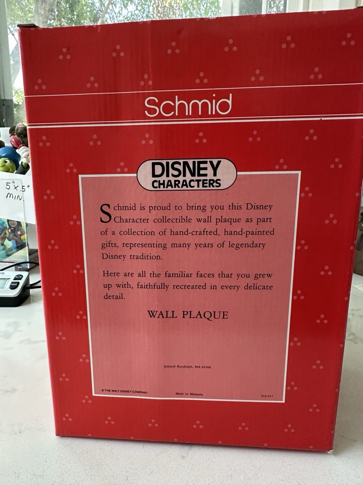 Schmid Walt Disney Ceramic Donald Duck Wall Hanger 9 X 5.5 New In Box 6