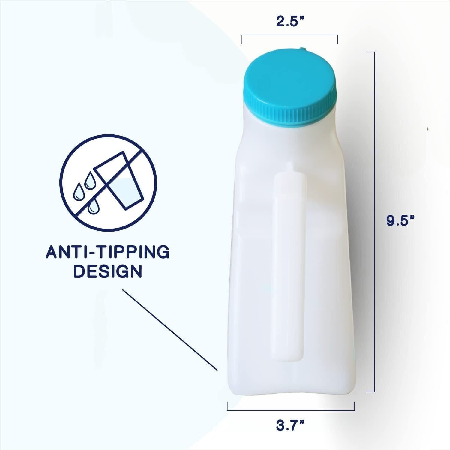 MedVance 1000ml Plastic Portable Urinals for Men, 1 Pack 4