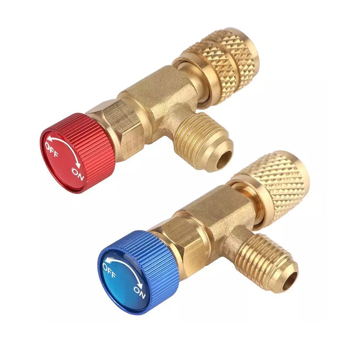 2PC Refrigerant Service Charging AC Adapter For R410 R22 1/4" 5/16" Liquid Valve 5