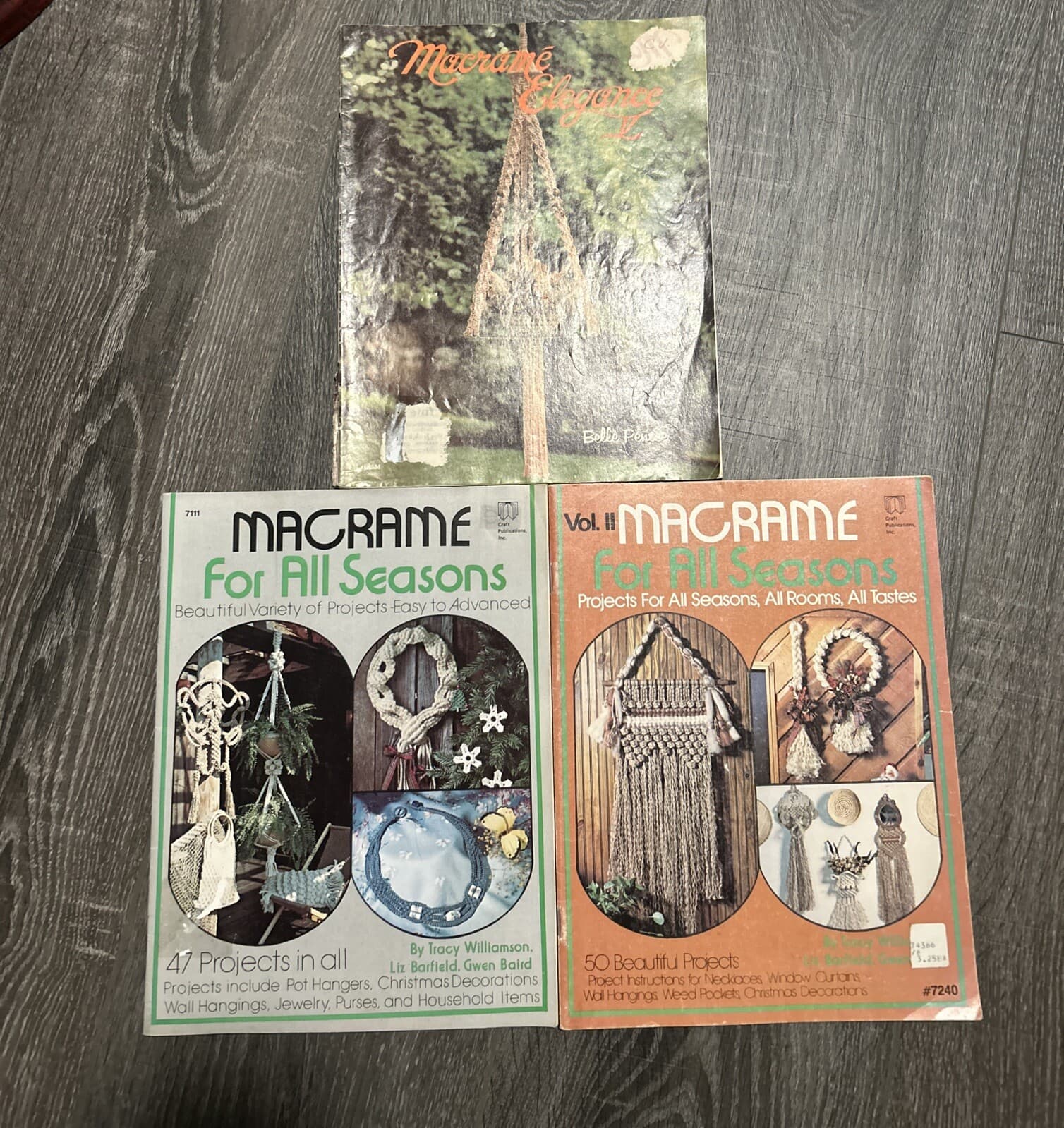 MACRAME FOR ALL SEASONS BOOK Volume I and II 7111 7240 w FREE Macrame Elegance