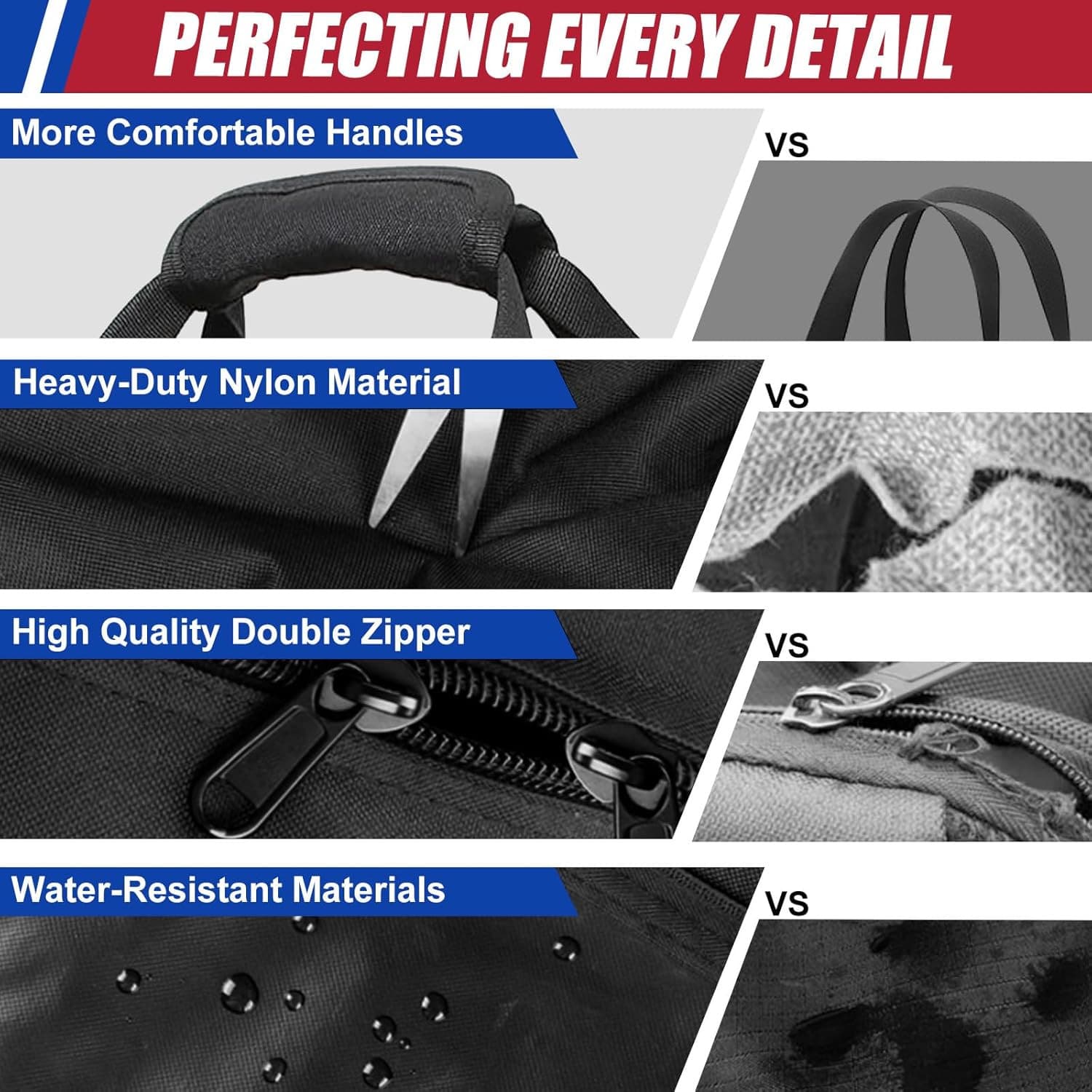 Bocce Set Carry Bag, Holds 8 Bocci Balls [With Padded Dividers/Adjustable Should 4