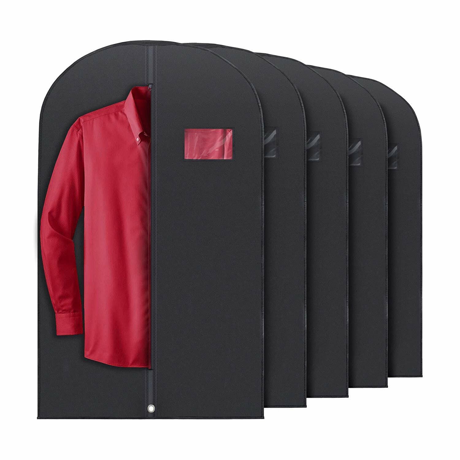 PLX 40" Garment Bags—Suit Bag for Travel & Storage of Dresses & Coats (5 Pack)