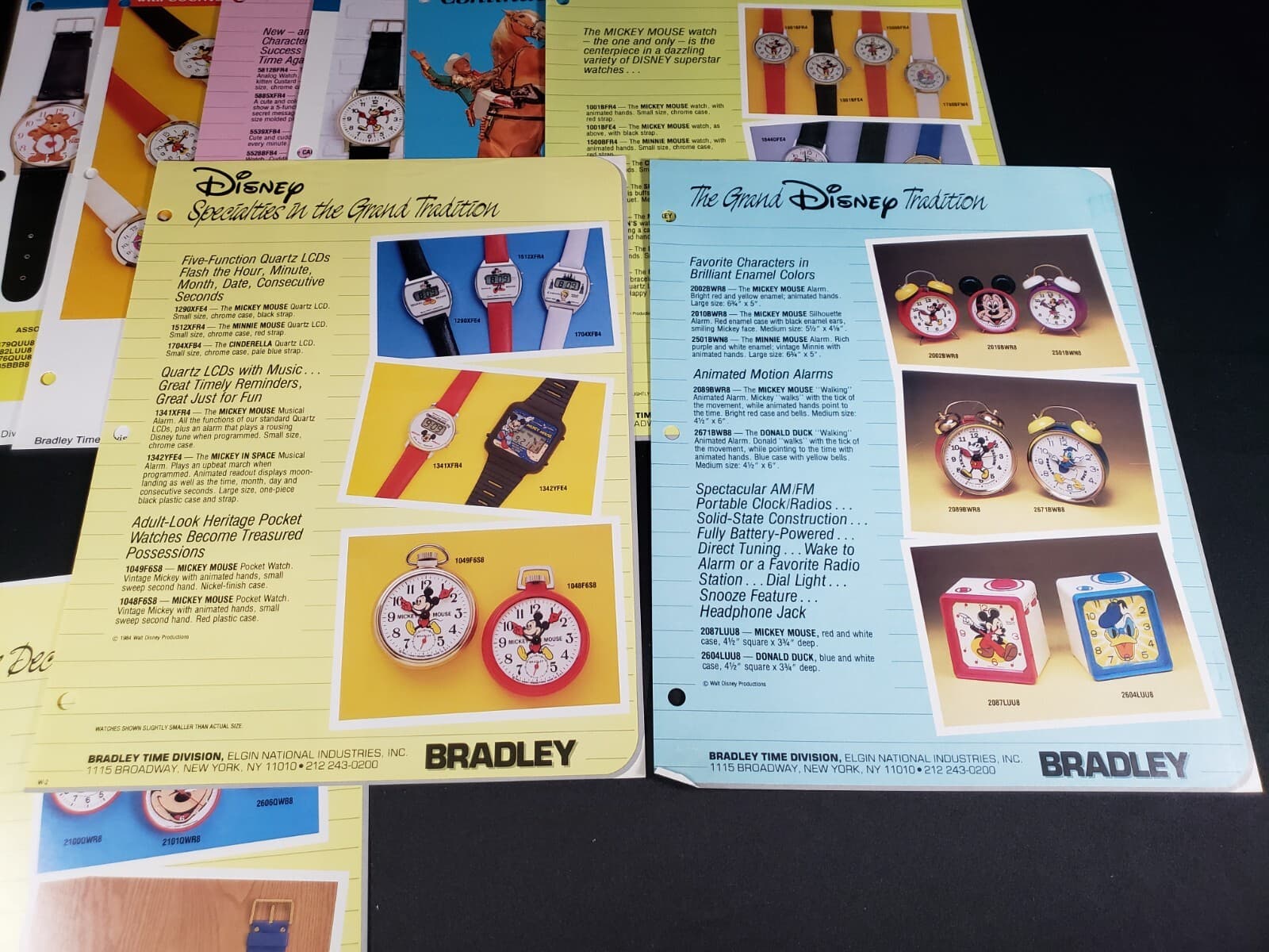 Lot of 10 Bradley Dealer Sell Sheet Advertising Character Watch Papers Ephemera 2