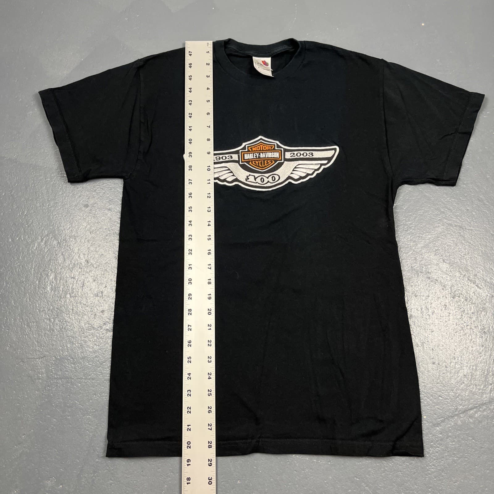 Vintage Harley Davidson 100 Year Tshirt Black Medium Stitched VTG 2003 Biker 4