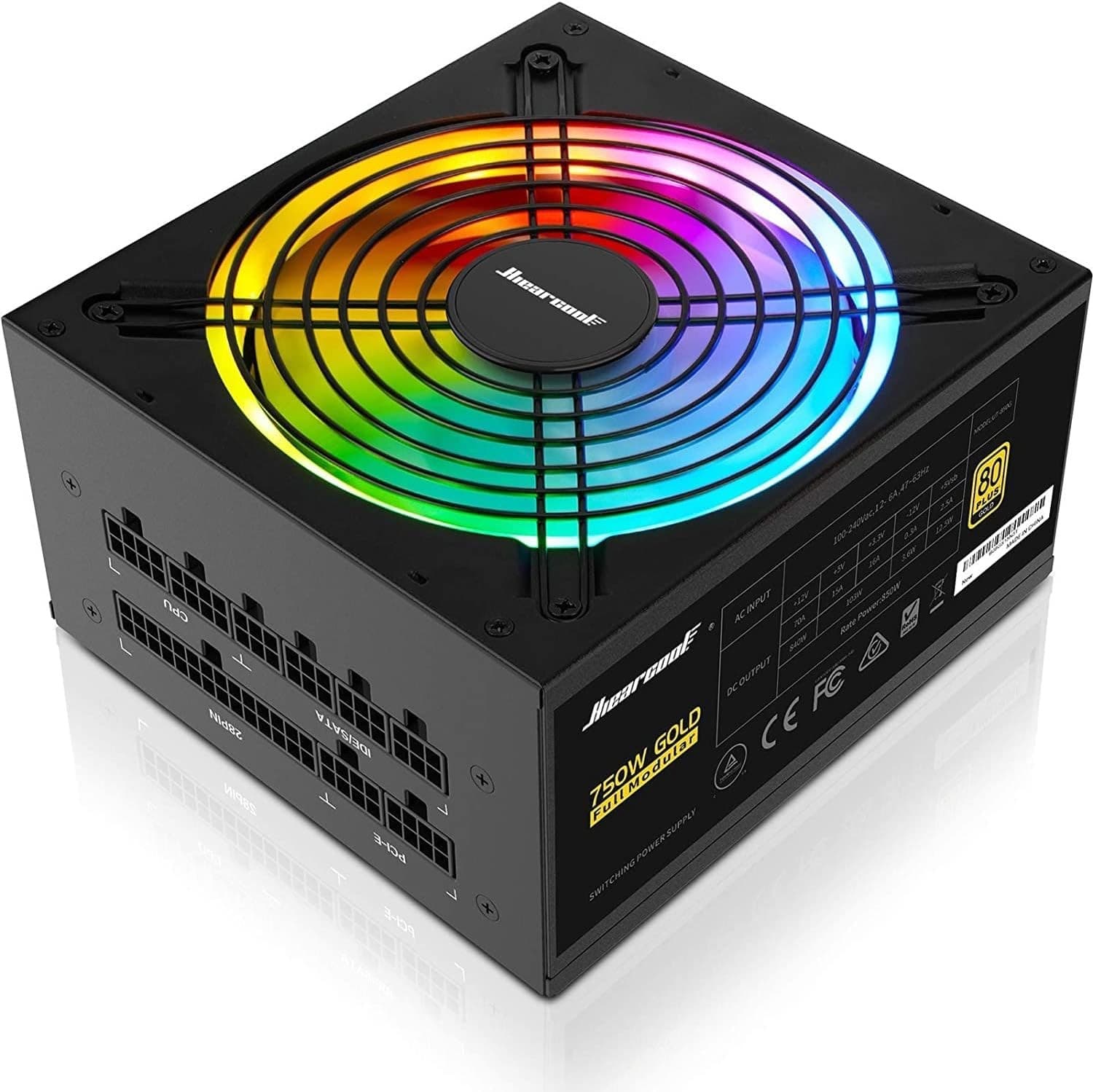Computer Power Supplies, 750W Addressable RGB Light Power Supply for Gaming PC