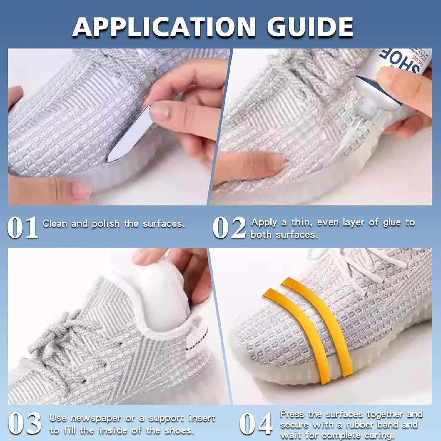 Shoe Glue, Heavy Duty Shoe Goo, Super Shoe Sole Repair Adhesive Kit for Boot, Sn 5