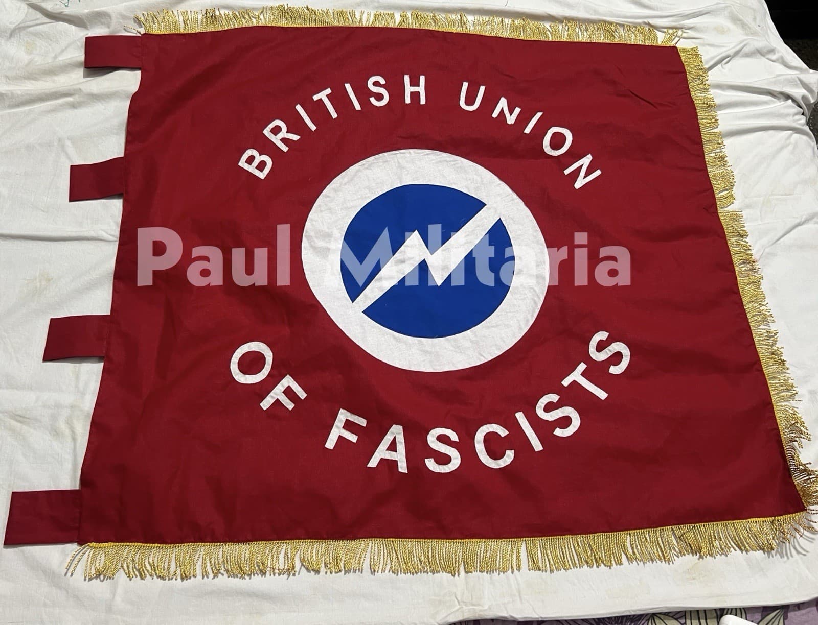 1930’s Oswald Mosley British Union of Fascists (B.U.F) Banner / Standard