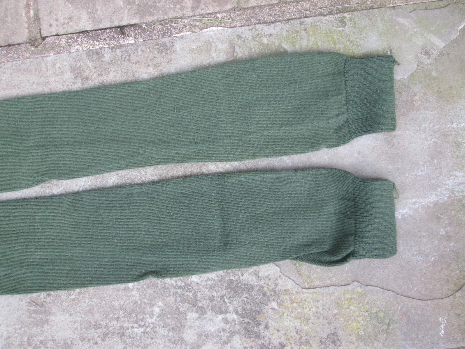 REENACTOR COLONIAL REV CIVIL WAR 18-19TH C STOCKING SOLID WOODSY GREEN COTTON 3