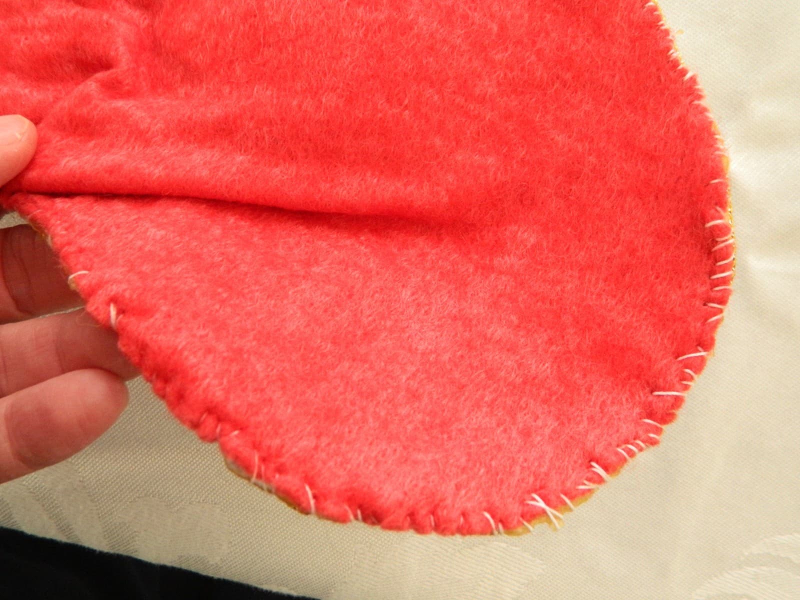 Bucilla Stocking Felt Appliqué Sequin Santa Snowman Finished Jeweled 3D Vintage 5