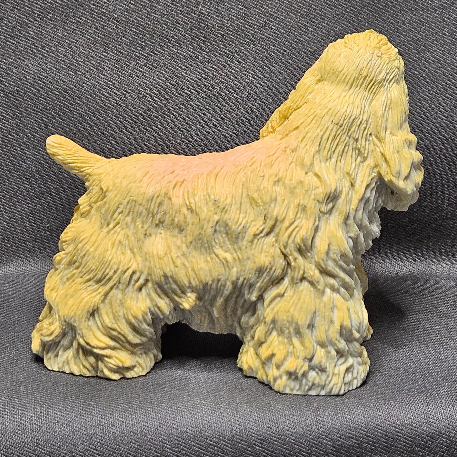 Springer Spaniel Figurine Resin 1997 China Statue Blonde Tan Golden 4