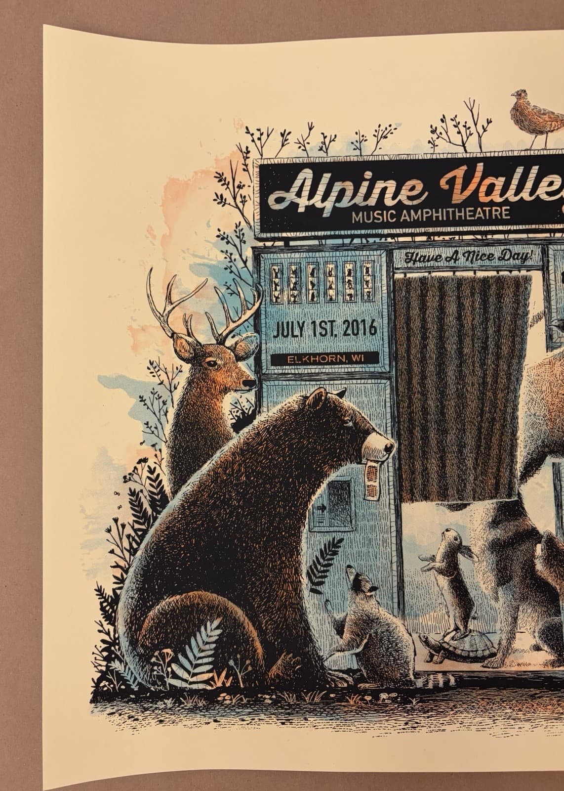 Dave Matthews Band Poster 7/1/16 2016 Alpine Valley East Troy WI #/1375 Methane 6