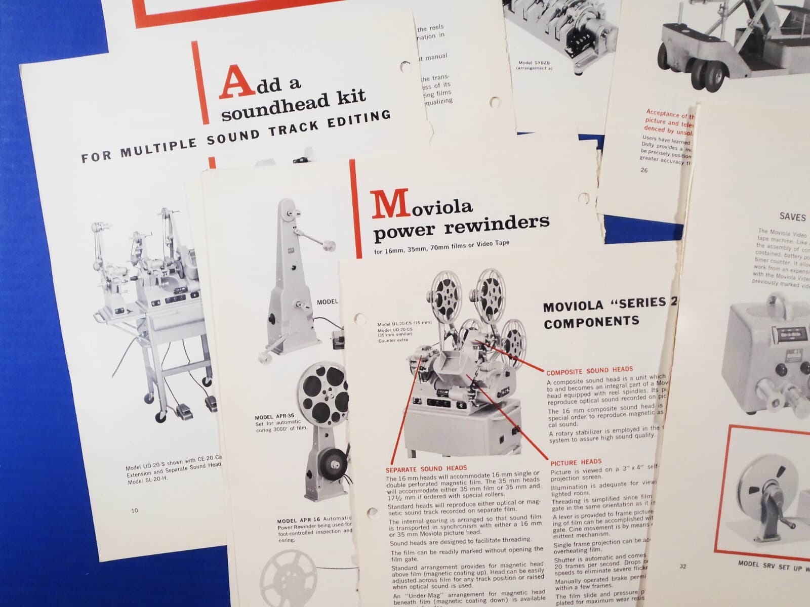 1966 MOVIOLA Film Editing Equipment Brochures & HOLLYWOOD STUDIO Prices zp 5