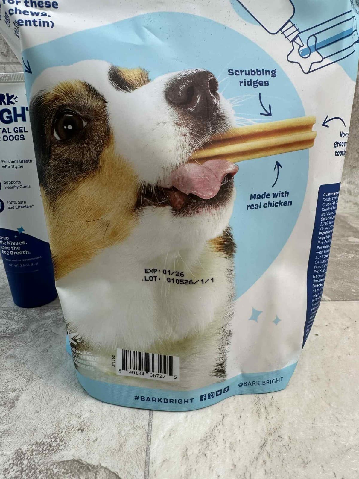 Bark Box Bark Bright Dog Dental Kit 30 Teeth Cleaning Chew Sticks & Toothpaste 2