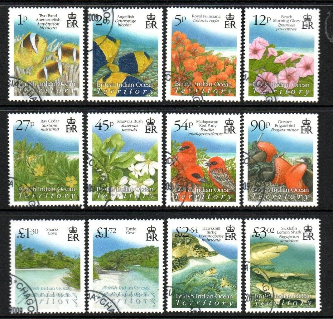 B.I.0.T. USED/CTO 2009 SG414-25 Fish, Fauna, Flora and Coves