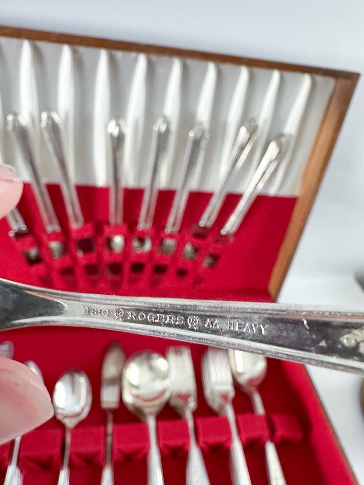 1881 Rogers Oneida KESWICK Silverplate Flatware Art Deco 53 Pc VGC 2