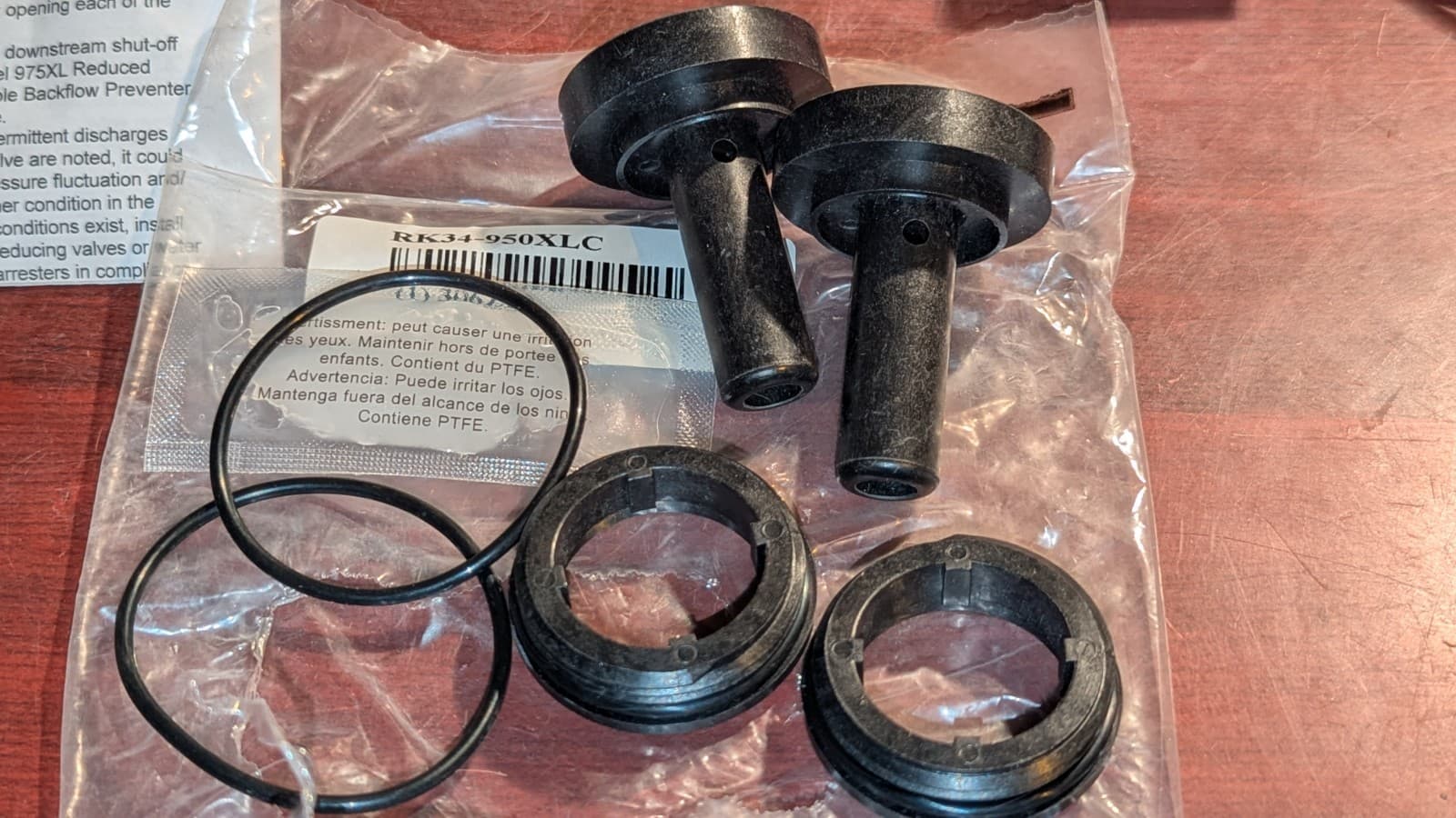 RK34-950XLC Wilkins Repair Kit Complete with Seats Model 950XL Opened NOS 4