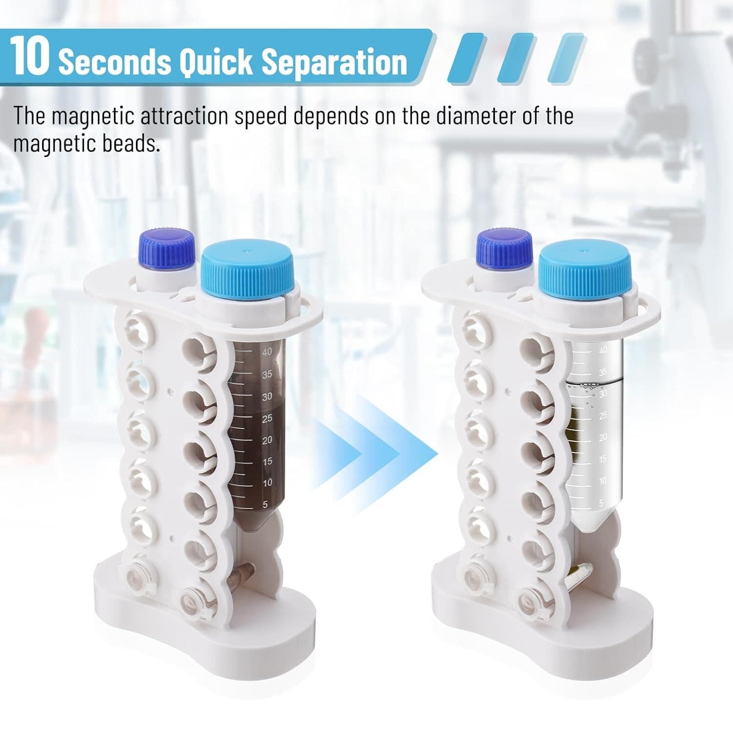 1.5ml*12+15ml*1+50ml*1 Magnetic Bead Rack Separator for DNA/RNA Purification USA 4