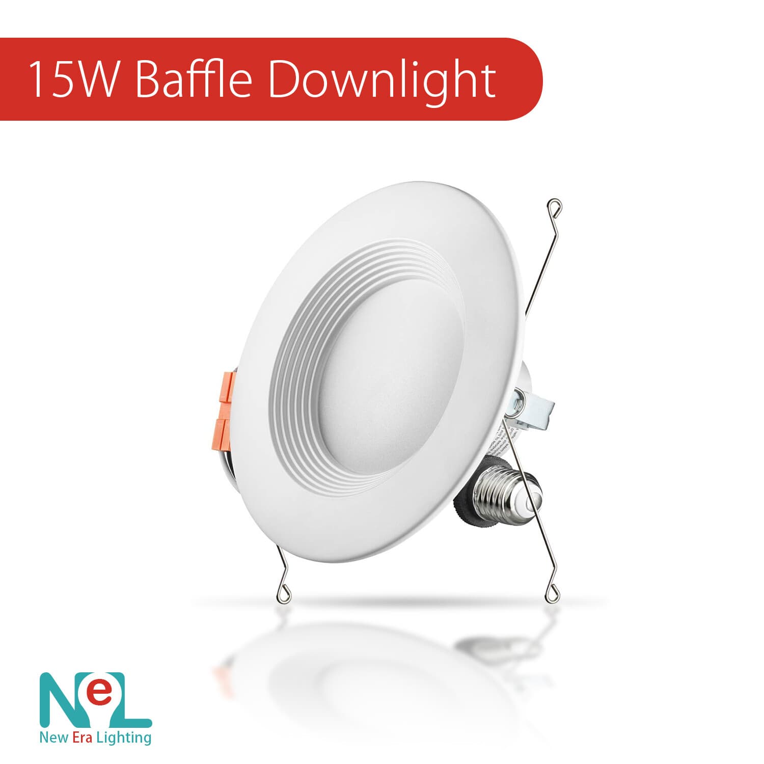 1-72 X 5/6 inch 15W Recessed DownLight Baffle LED Dimmable Retrofit