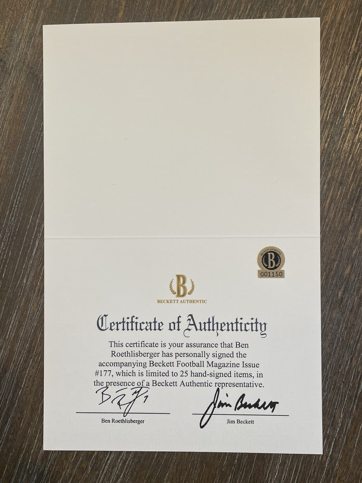 2004 SIGNED BECKETT 15TH ANNIVERSARY MAGAZINE BEN ROETHLISBERGER BECKETT COA 3