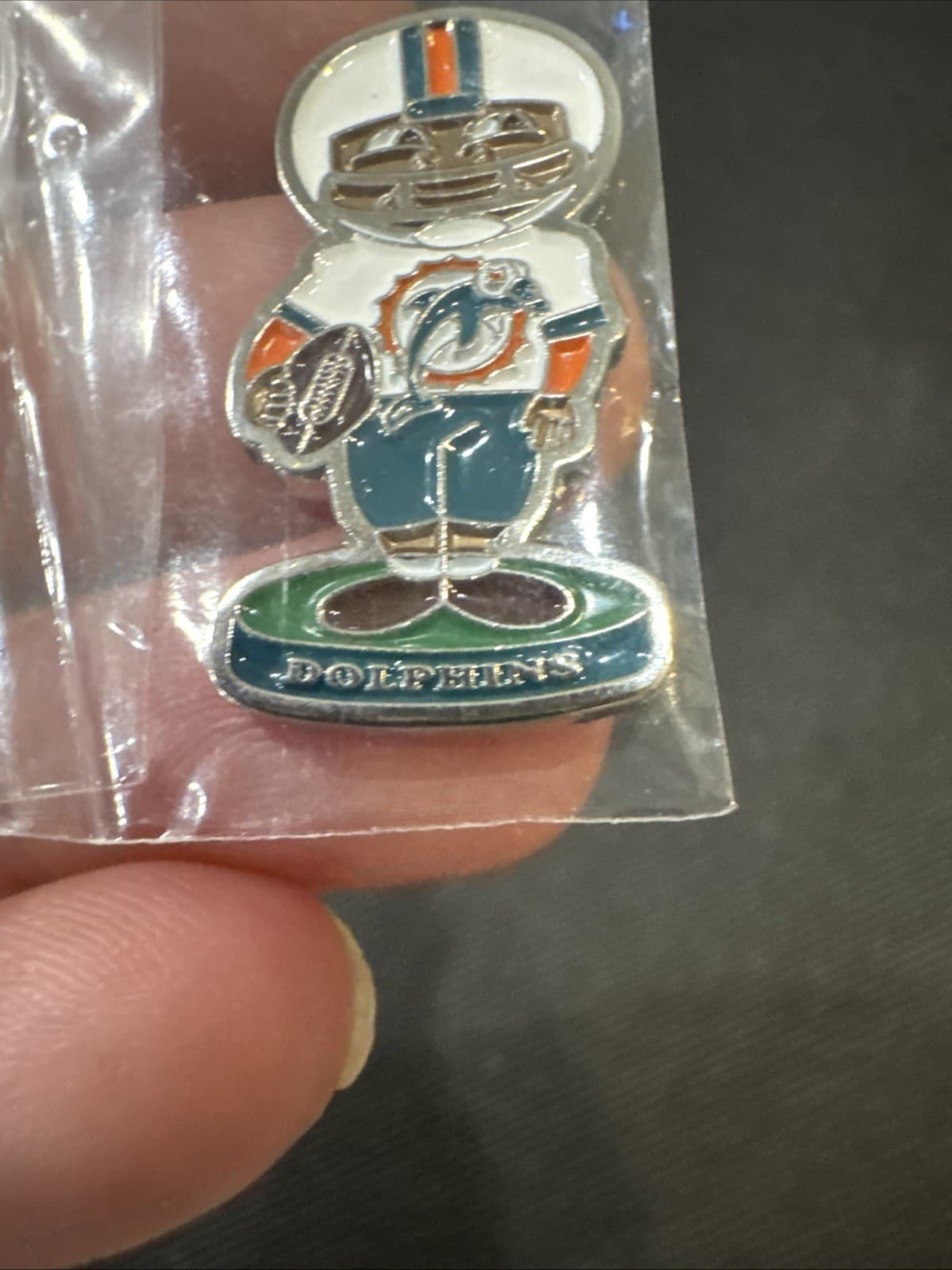 Early mini football shaped Pathtag - Miami Dolphins  3