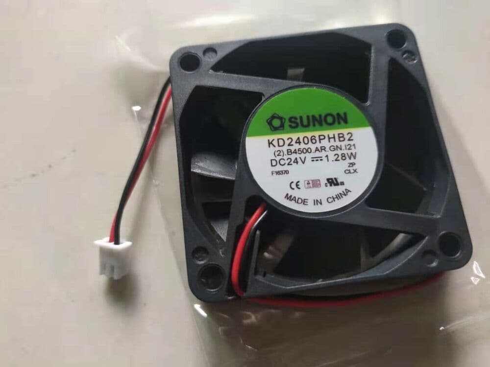 1 Pc. SUNON Fan KD2406PHB2 DC 24V 1.28W 60*60*15MM 2 Pin