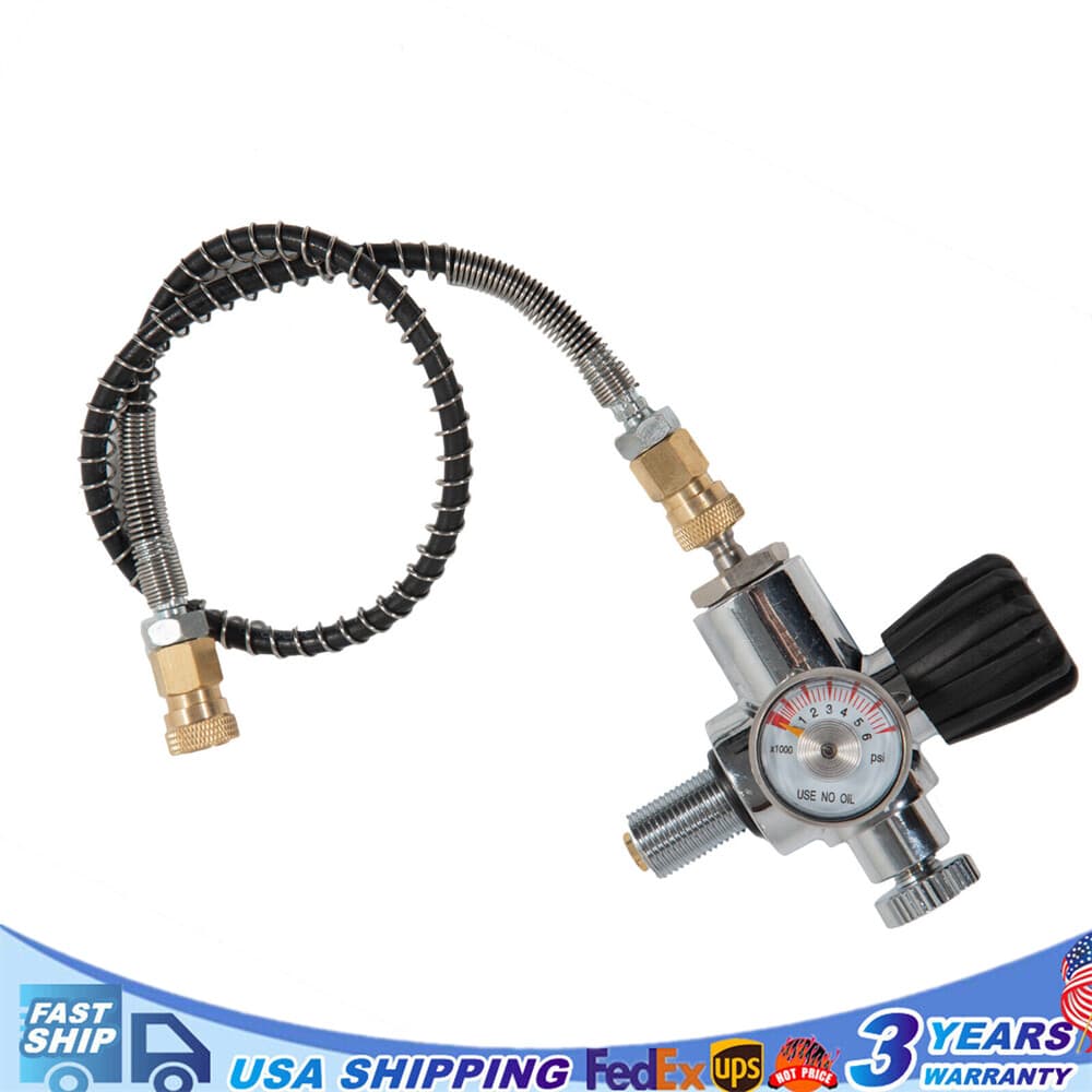 SCBA Fill Station Charging Adapter Regulator Valve For PCP Air Tank 4500Psi