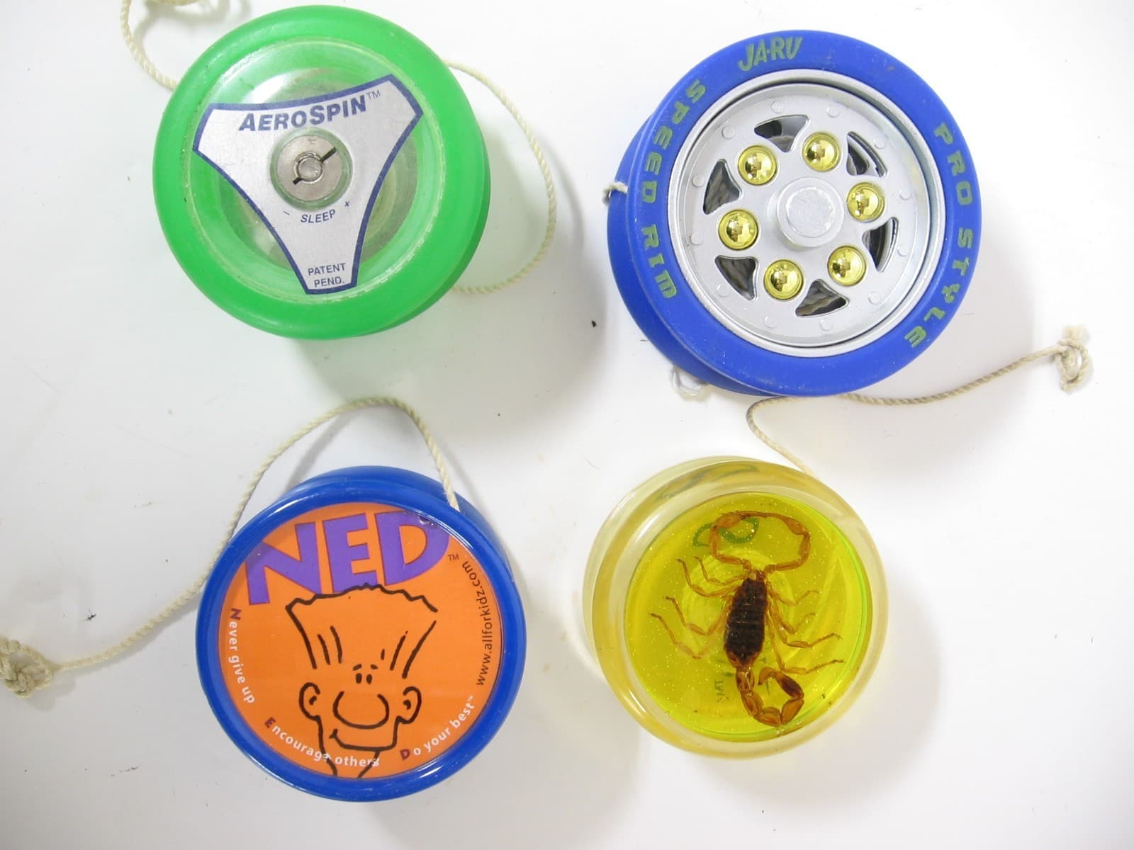 Set of 4 Yo-yo AeroSpin, Ned, Stinger, Jaru Speed Rim Pro Style 2