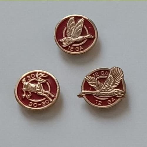 Lot of 3 Hunting rifle lapel / hat pins -with butterfly clutches