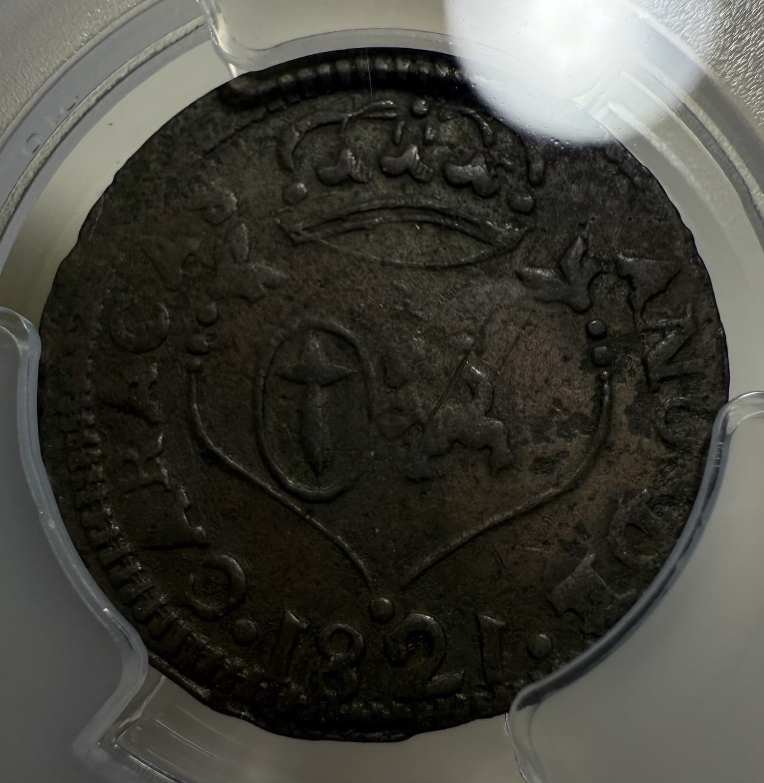 1821 Venezuela Caracas 1/4 Real PCGS Genuine VF Detail C-2 Gold Shield Secure 5