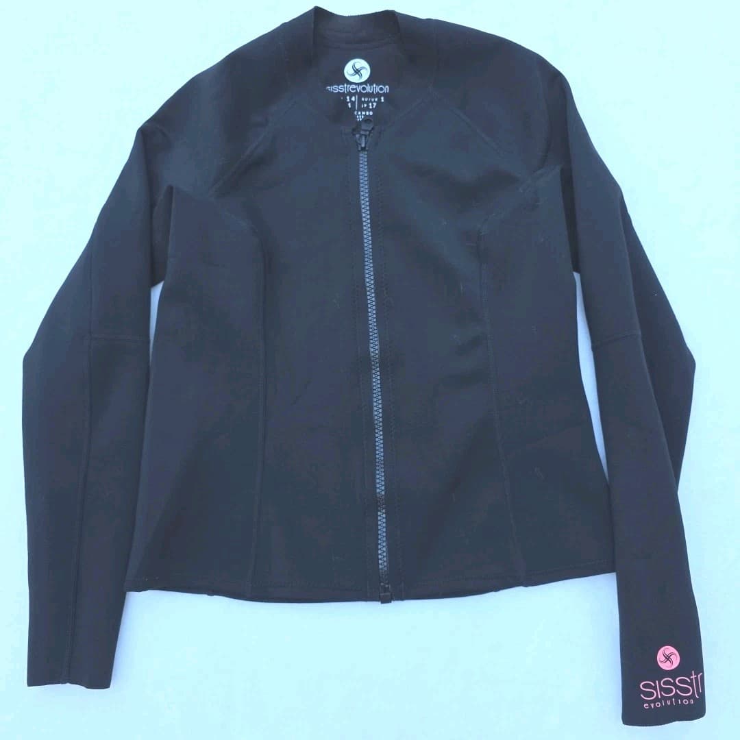 Sisstr Evolution Womens 14 Black 2MM Wetsuit Zip Jacket Long Sleeve Summer Seas 2
