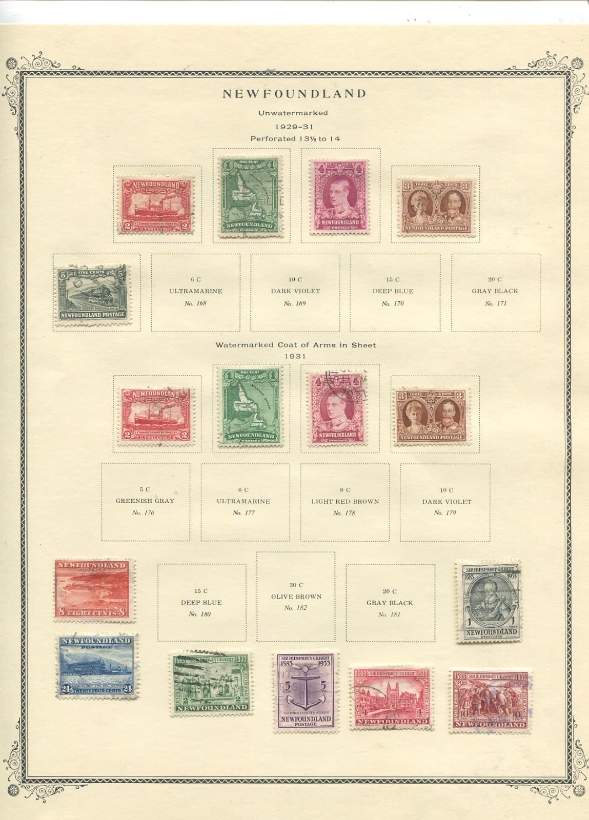 Newfoundland small lot of stamps from the 1920's to 1930's with better (1040) 2