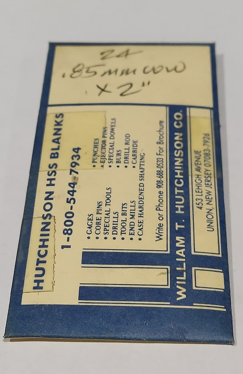 Lot Of 24 - USA Hutchinson .85mm x 2" Low Drill Blank Reamer Pin Gage 3