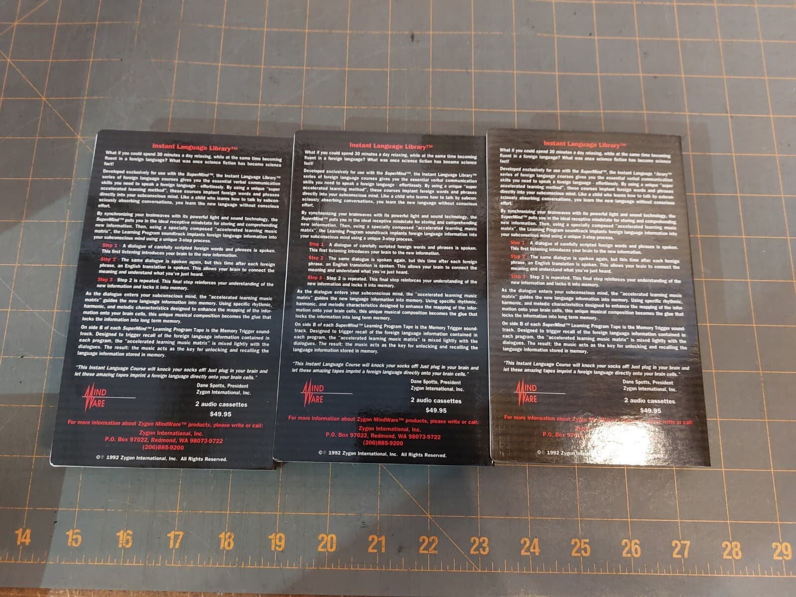 Zygon Superbrain Cassette Lot Language Instant Spanish Italian German + Bonus 3