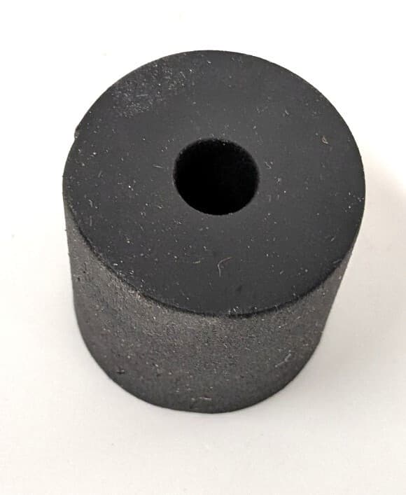 Sorbothane 70 Duro “00” Plugs Bumpers 1.5” D X 1.5” Long 3/8” Hole Pkg 6